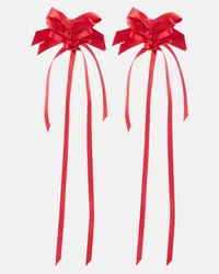 Simone Rocha Orecchini Rosette Bow Rosso