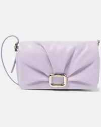 Roger Vivier Borsa porta smartphone Viv’ Choc in pelle Viola