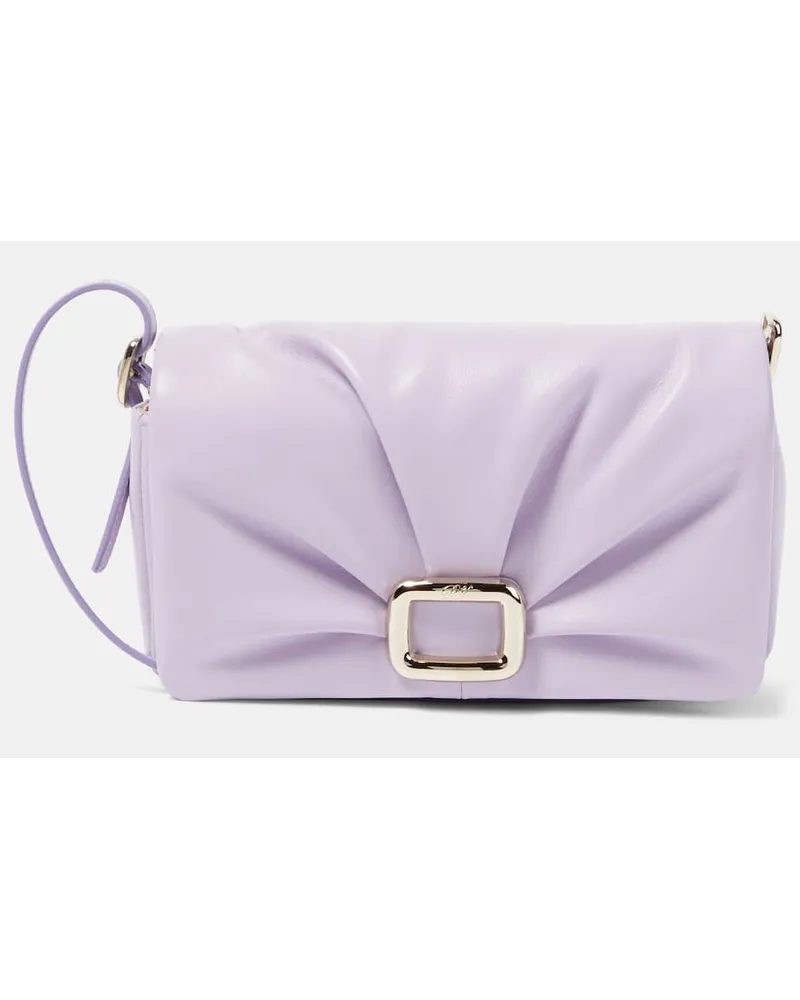 Roger Vivier Borsa porta smartphone Vivâ Choc in pelle Viola