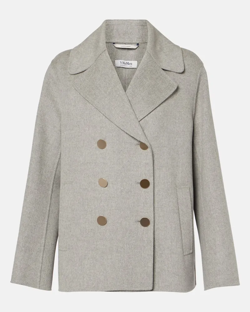 Max Mara Blazer doppiopetto Margot in lana Argento