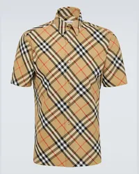 Burberry Camicia Burberry Check in popeline Marrone