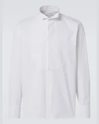 Saint Laurent Camicia da smoking in cotone Bianco