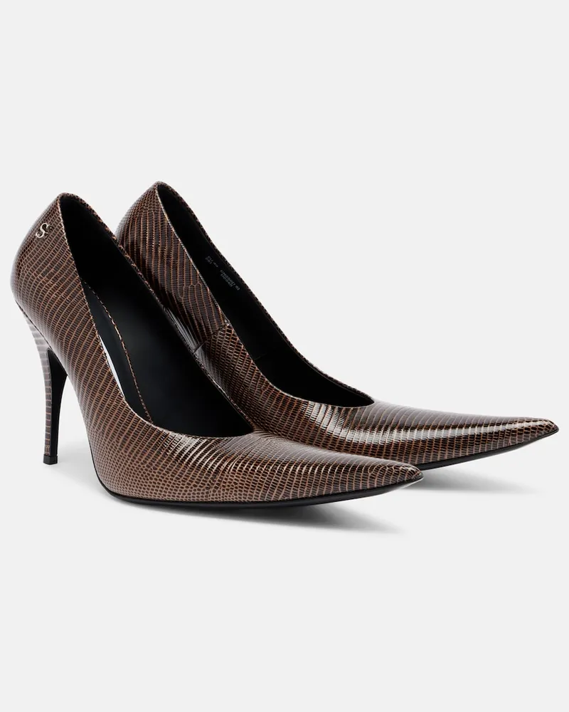 Acne Studios Pumps Bonnie in pelle stampata Marrone