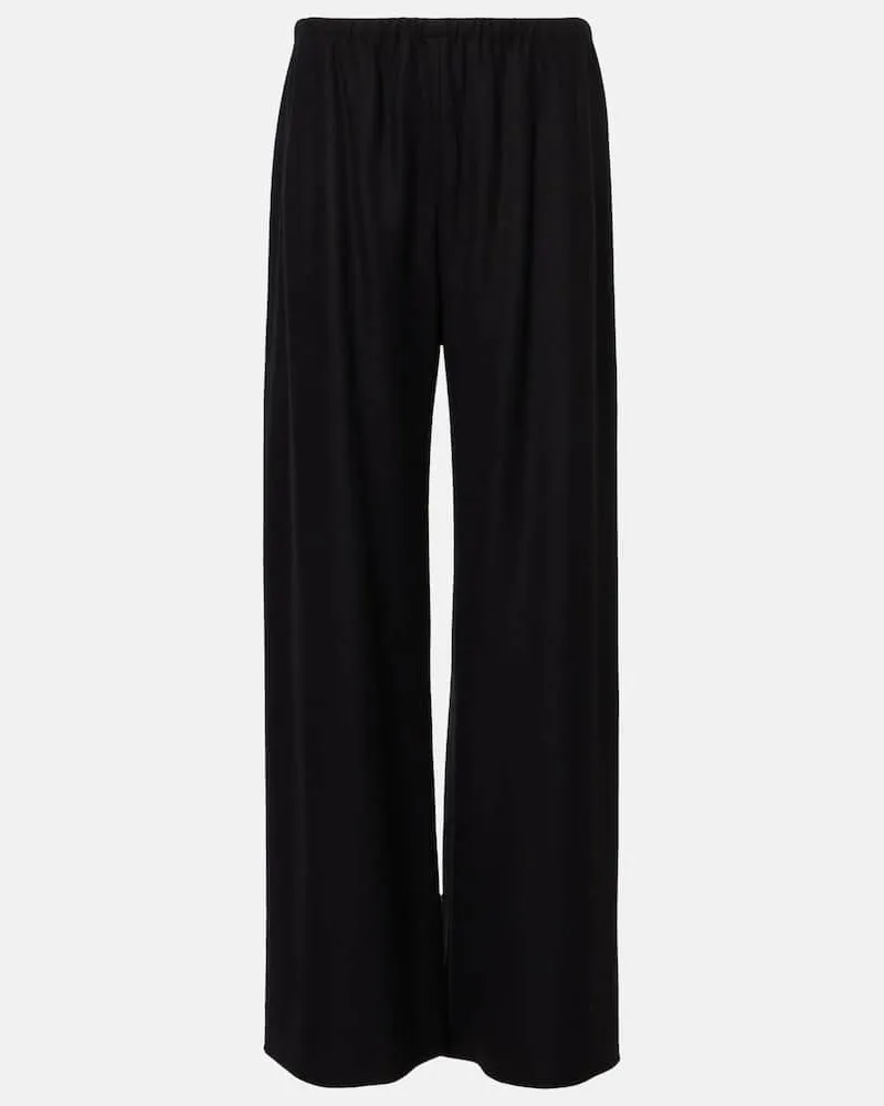 The Row Pantaloni Gala in lana e cashmere Nero