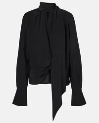 Nina Ricci Blusa in crêpe de chine di seta Nero