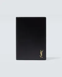 Saint Laurent Porta passaporto Tiny Cassandre in pelle Nero