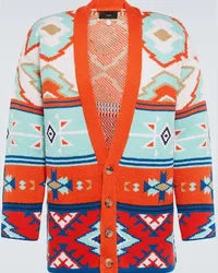 Alanui Cardigan Desert Road in cotone jacquard Multicolore