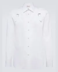 Alexander McQueen Camicia Harness in popeline di cotone Bianco