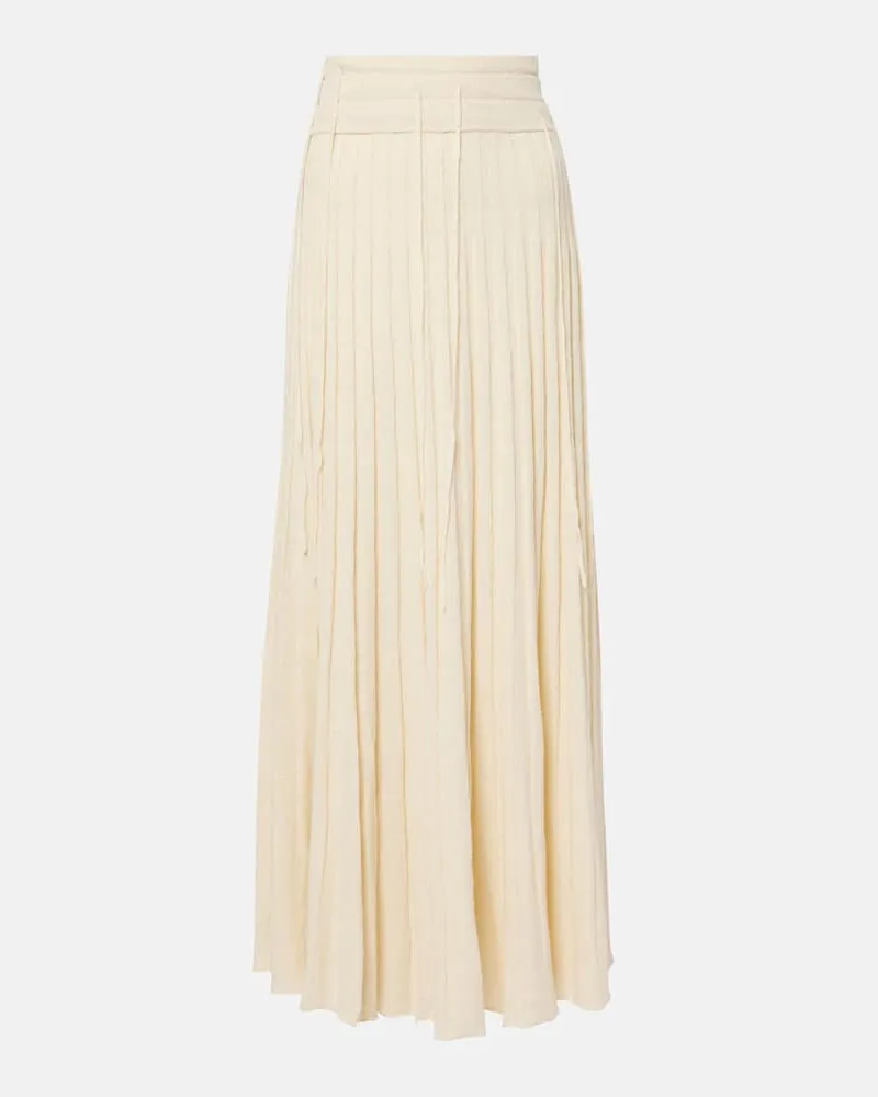 Christopher Esber Gonna lunga in lino e seta Beige