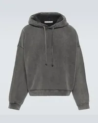 Acne Studios Felpa in cotone con cappuccio Nero