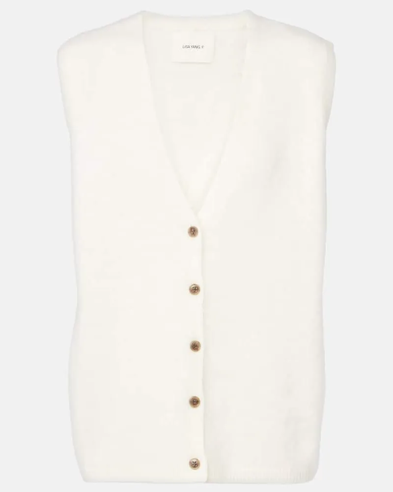 Lisa Yang Gilet Astrid in cashmere Bianco