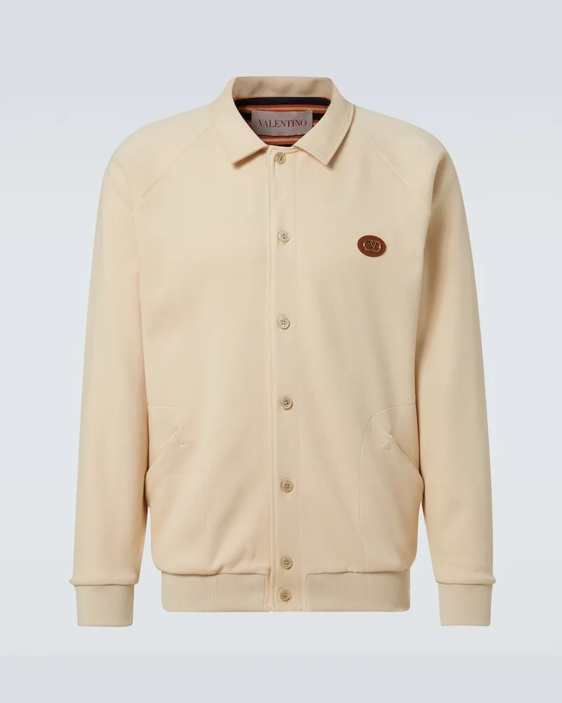 Valentino Garavani Cardigan in misto cotone Bianco