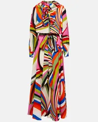 Emilio Pucci Abito lungo Iride in cotone Multicolore