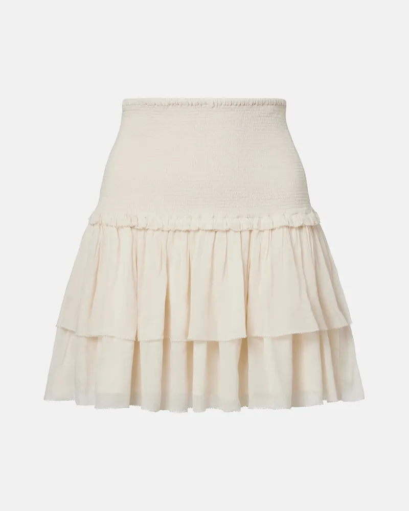 Poupette St Barth Minigonna Farrah a balze Beige