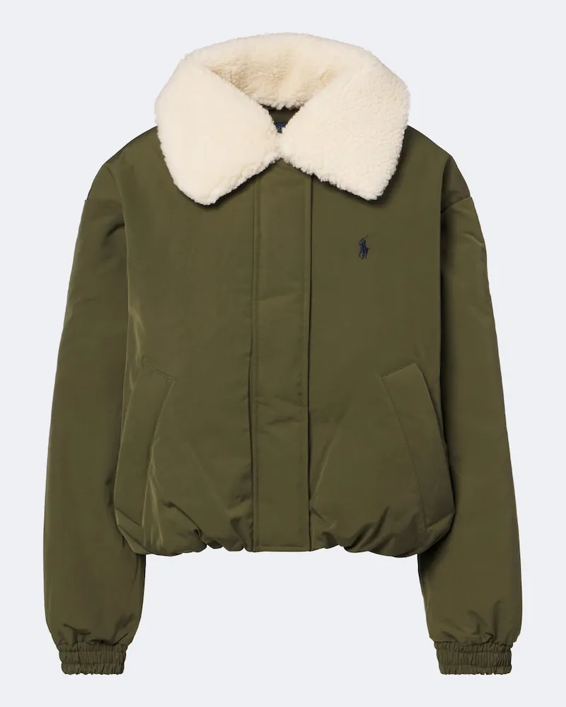 Ralph Lauren Piumino in tessuto tecnico con teddy Verde