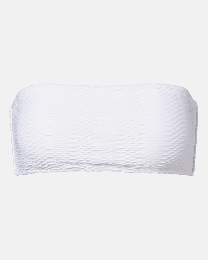 Alexandra Miro Top bikini Iris a fascia Bianco