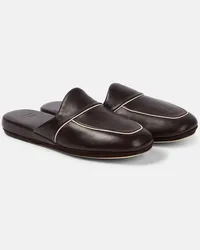 The Row Slippers Beck in pelle Marrone