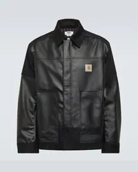 Junya Watanabe x Carhartt - Giacca in similpelle Nero