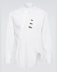 Comme des Garçons Comme des Garçons Shirt x Lacoste - Camicia in popeline di cotone Bianco