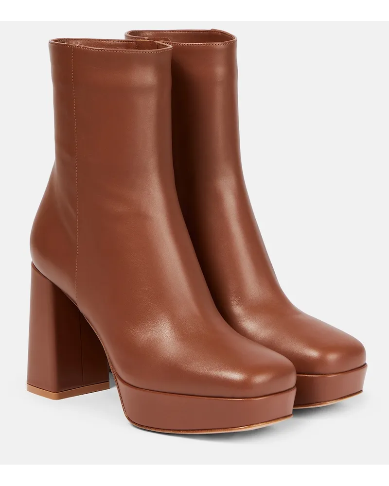 Gianvito Rossi Stivaletti Daisen in pelle Marrone