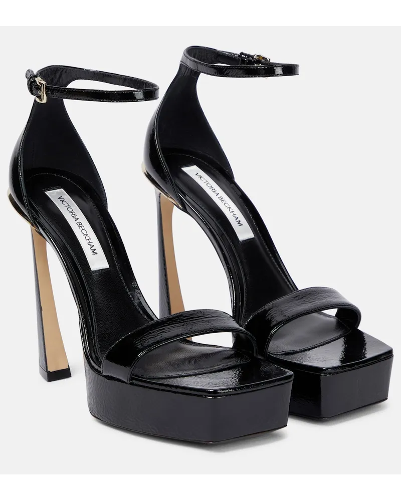 Victoria Beckham Sandali in verniceÂ con plateau Nero