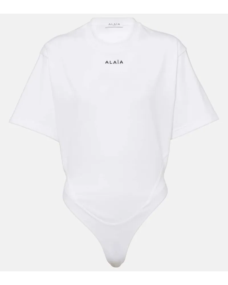 Alaïa Alaïa Body Fluid in jersey di cotone Bianco