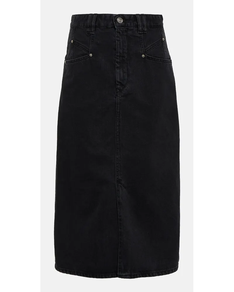 Isabel Marant Gonna di jeans midi Dipoma Nero