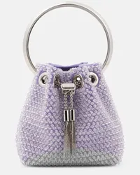 Jimmy Choo Secchiello Bon Bon Micro in raso Viola