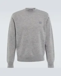 Acne Studios Pullover Face in lana Grigio