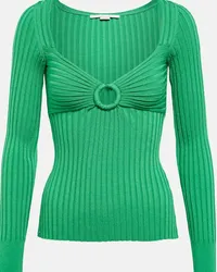 Stella McCartney Top in maglia a coste Verde