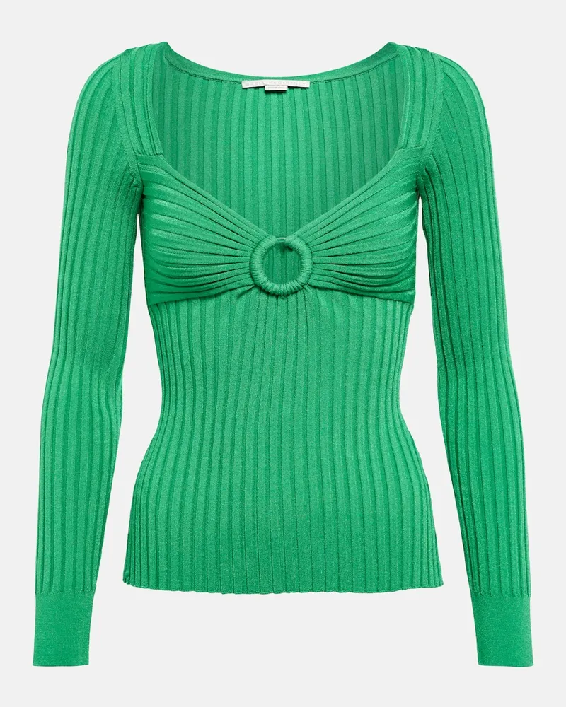 Stella McCartney Top in maglia a coste Verde