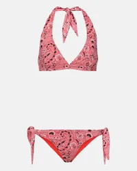 Etro Bikini con scollo all’americana Rosso