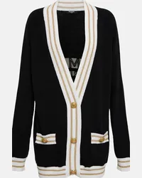 Balmain Cardigan in misto cashmere e lana Multicolore