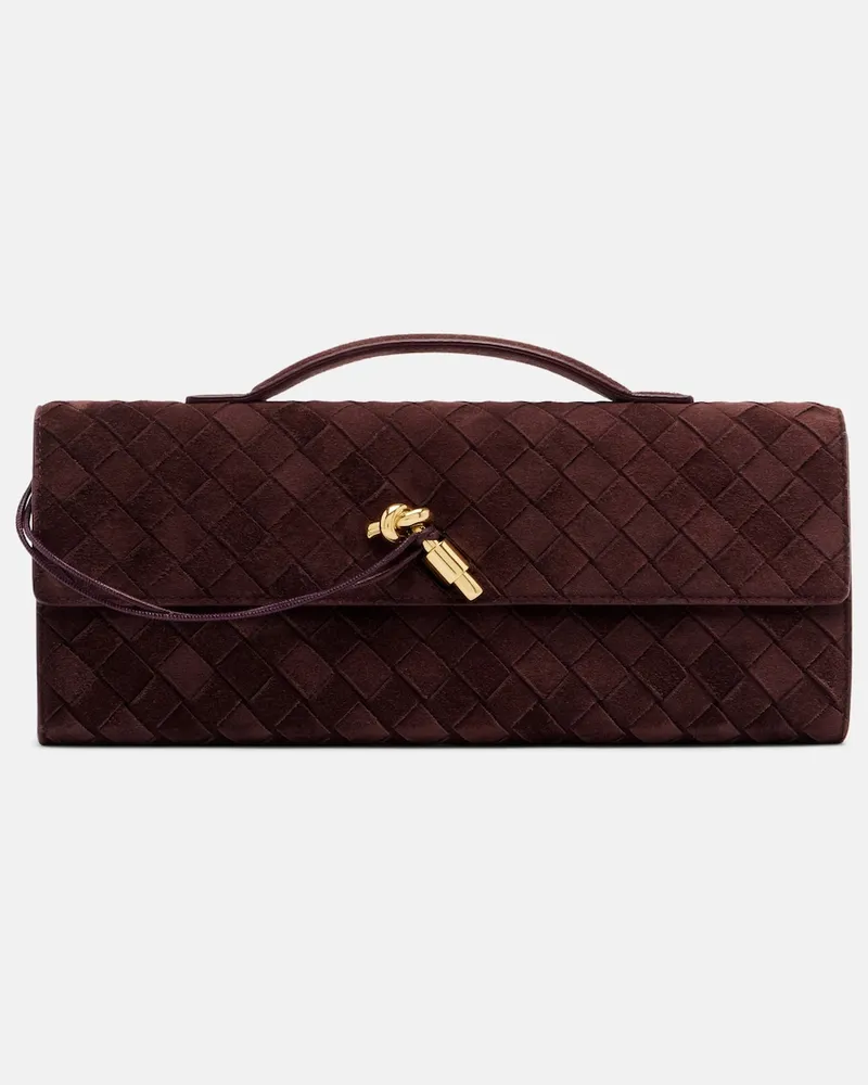 Bottega Veneta Clutch Andiamo in suede Borgogna
