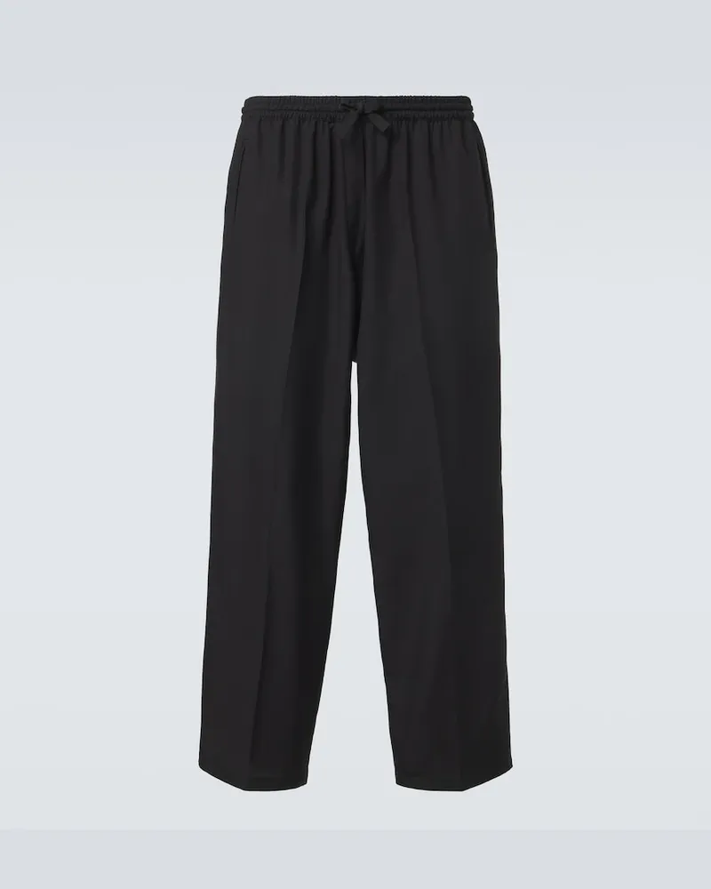 Umit Benan Pantaloni regular Julian in lana vergine Nero