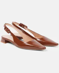 Gianvito Rossi Ballerine slingback in vernice Marrone