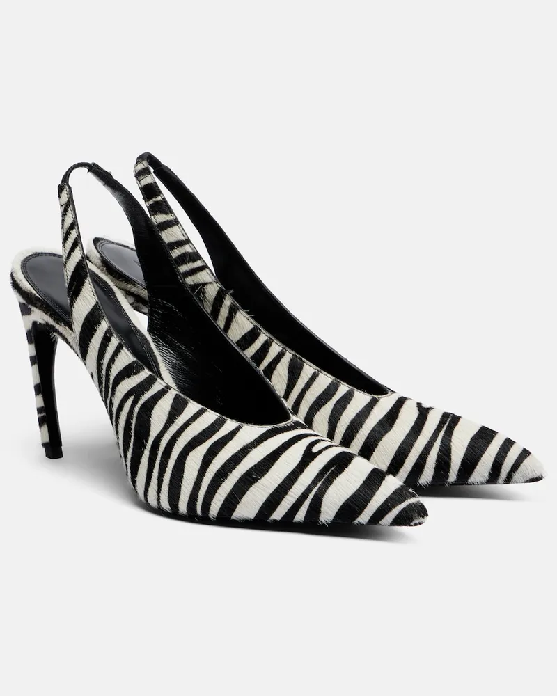 ATTICO Pumps Viper in cavallino con stampa Bianco