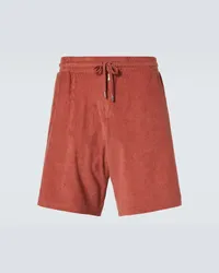 Frescobol Carioca Shorts in spugna di misto cotone Rosso