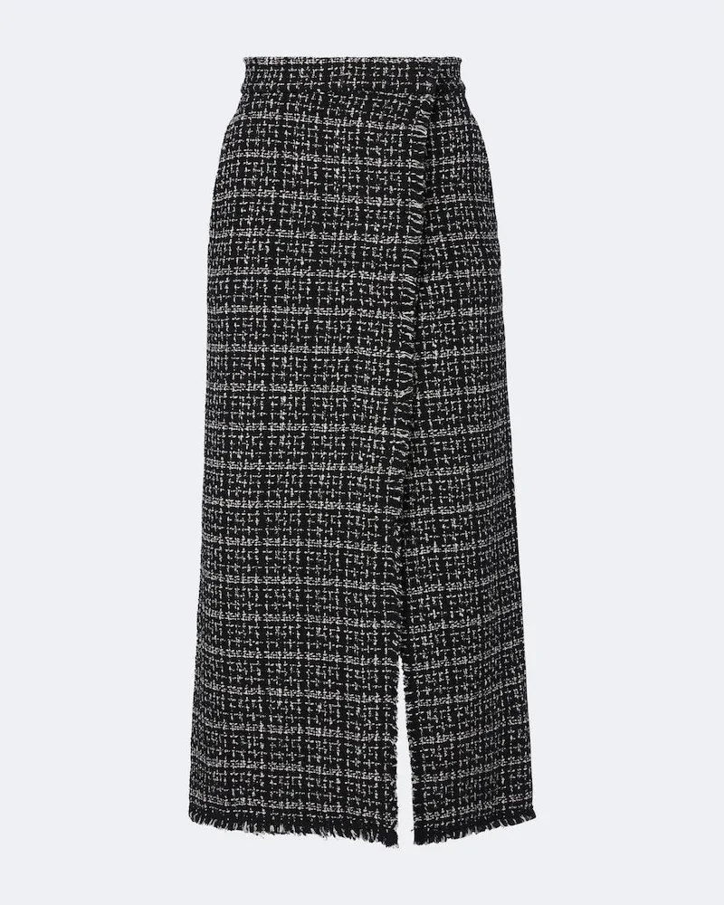Erdem Gonna midi in tweed Nero