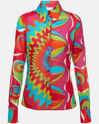 Emilio Pucci Camicia Bersaglio in cotone con stampa Multicolore