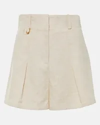 Jacquemus Shorts Bari a vita alta Bianco