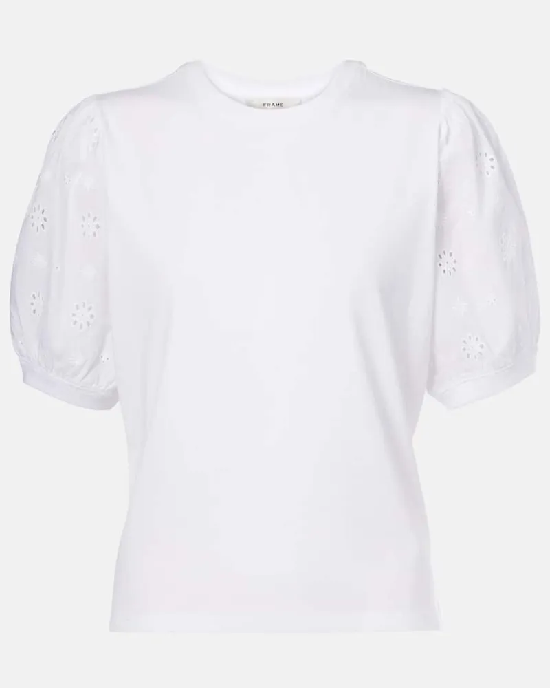 Frame Denim T-shirt The Lace in cotone Bianco