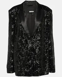 ROTATE Birger Christensen Blazer oversize con paillettes Nero