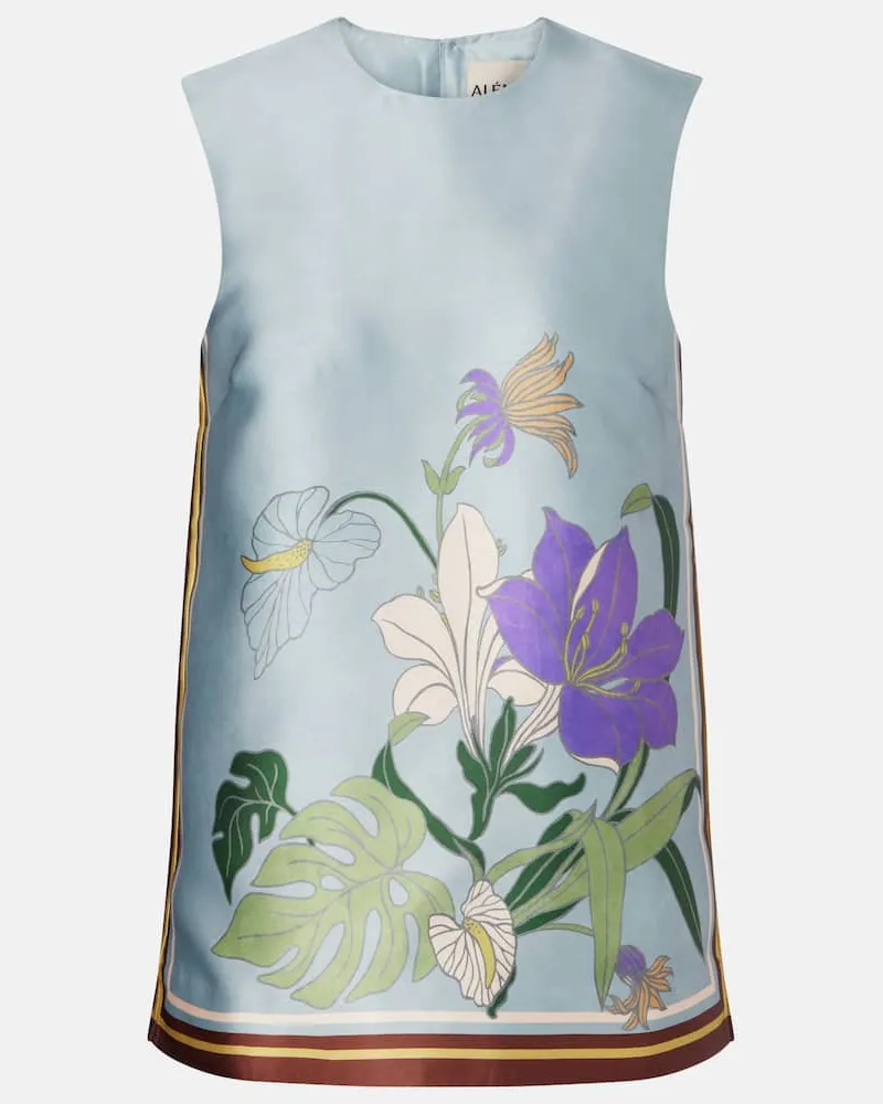 ALEMAIS AlÃ©mais Top Alfie in raso con stampa floreale Blu