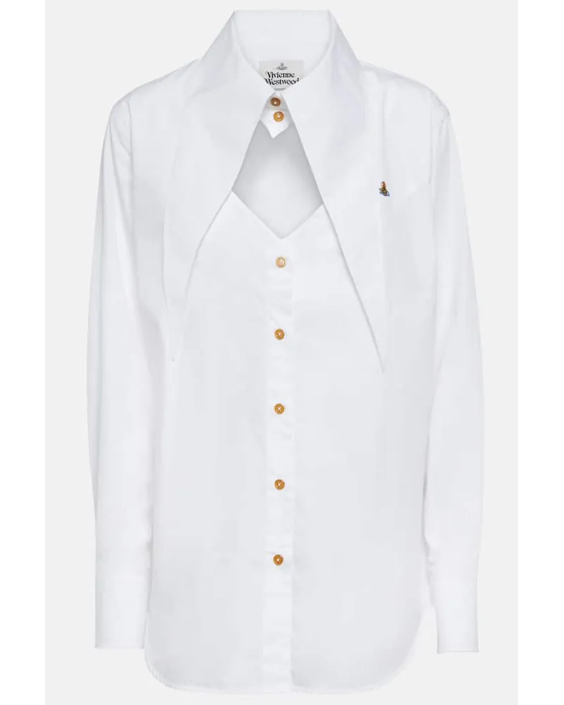 Vivienne Westwood Camicia in cotone con cut-out Bianco