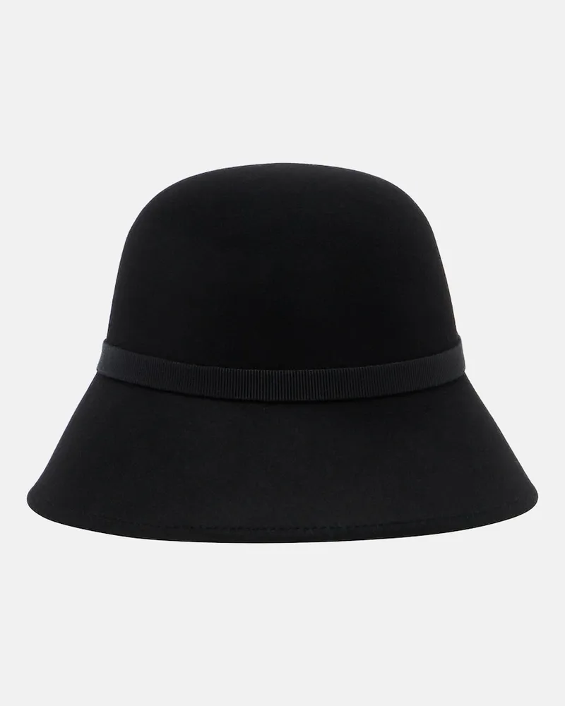 Valentino Garavani Cappello Cloche in lana Nero