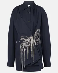 Dries van Noten Camicia in gabardine Blu