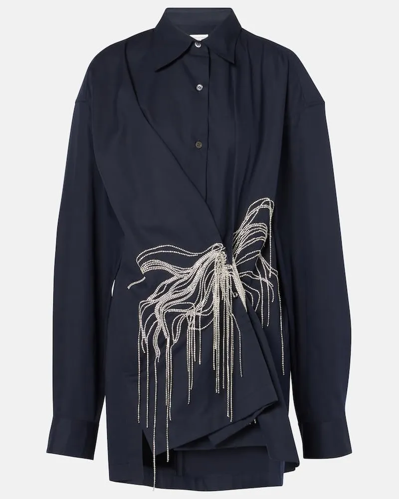 Dries van Noten Camicia in gabardine Blu