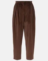 Altuzarra Pantaloni Emmett in velluto di cotone Marrone