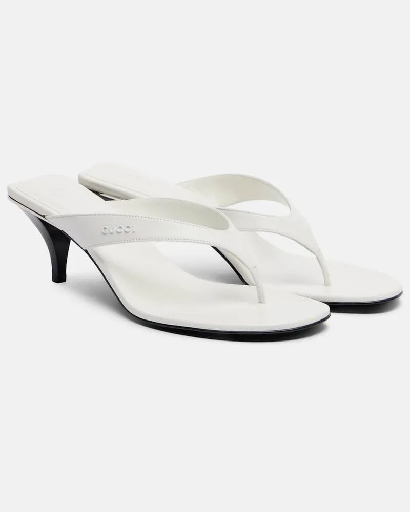 Gucci Sandali infradito Vittoria in pelle Bianco